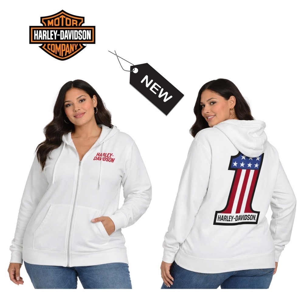NWT Women's Special #1 Zip Front Hoodie - Bright White 2W